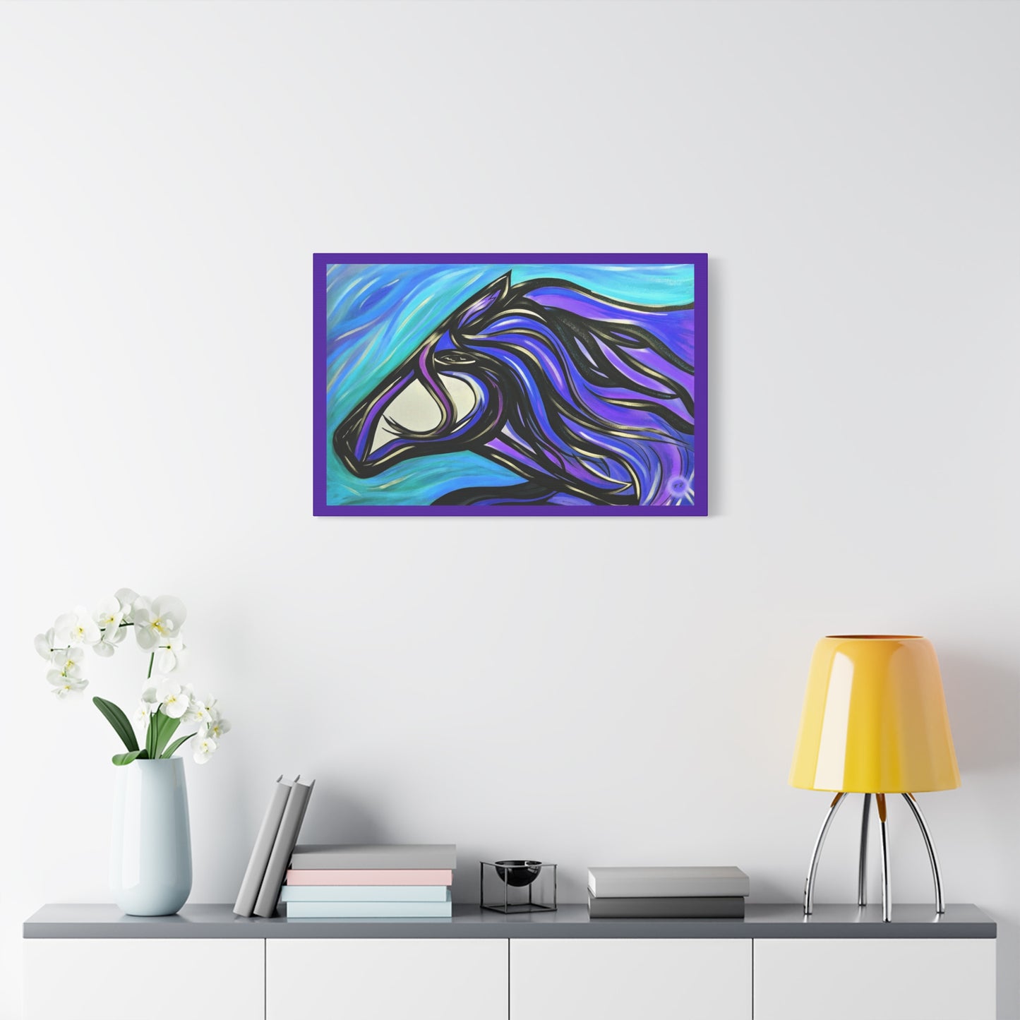 Purple Horse Gallery Wrapped Canvas Print, multiple sizes available