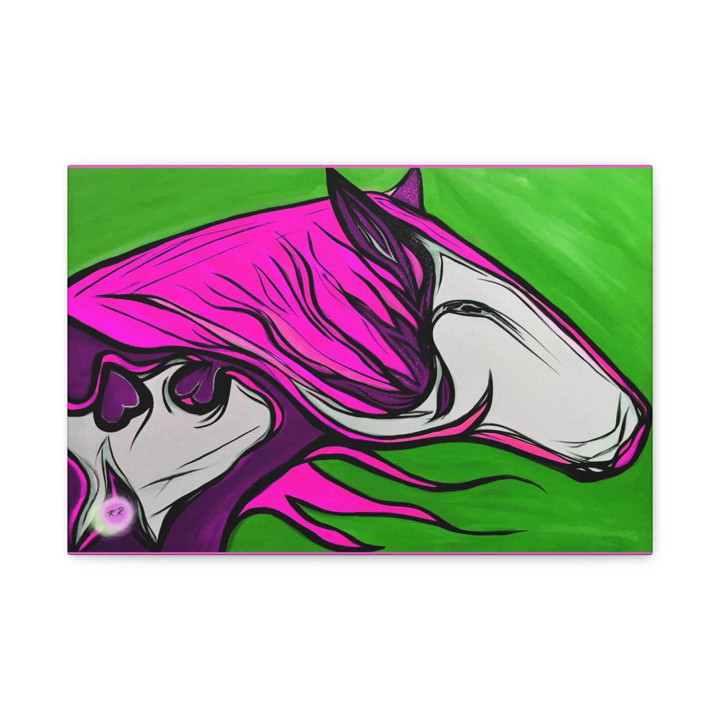 Pink Mane Horse Matte Canvas | Stretched 1.25"