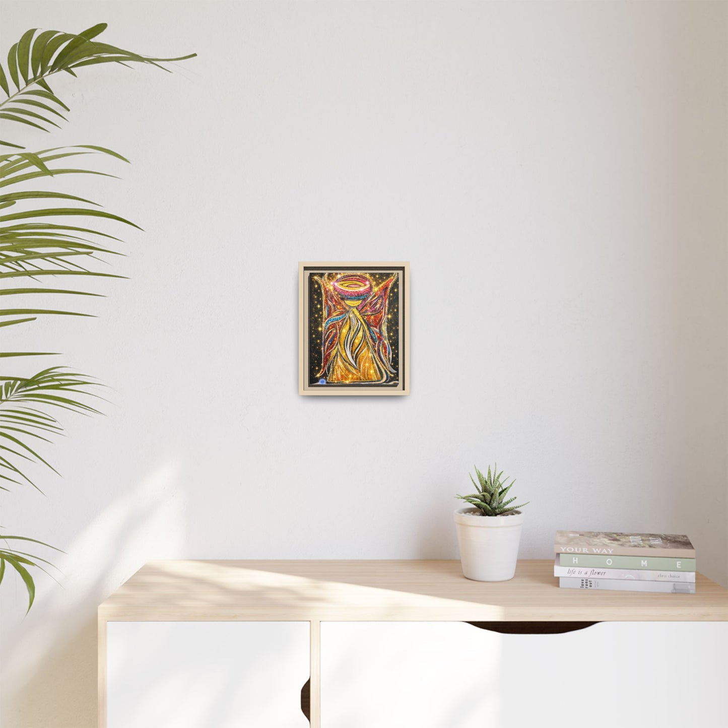 Golden Angel Abstract Painting Matte Canvas