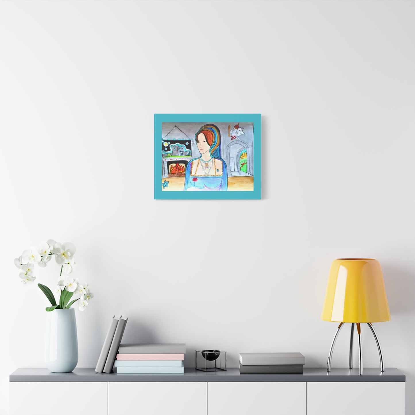 Queen Anne Boleyn Lady Portrait, Gallery Wrapped Canvas Print — Stretched Matte Wall Art