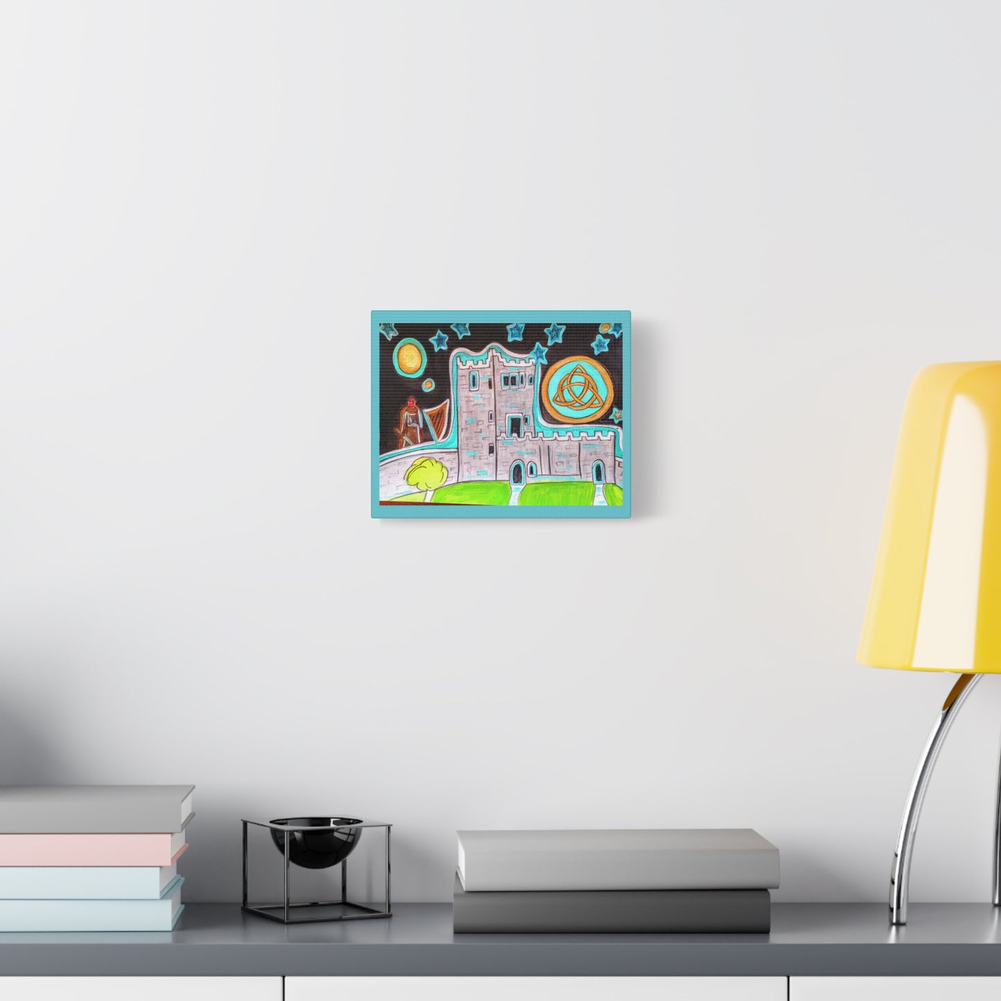 Castle Night, Matte Gallery Wrapped Canvas Art – Stretched Celtic Knot Wall Print