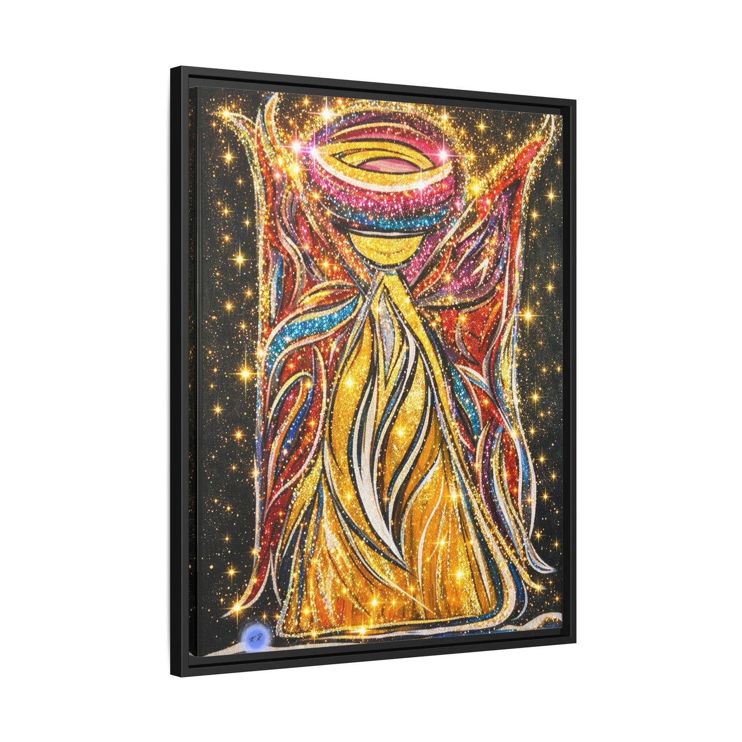 Golden Angel Abstract Painting Matte Canvas
