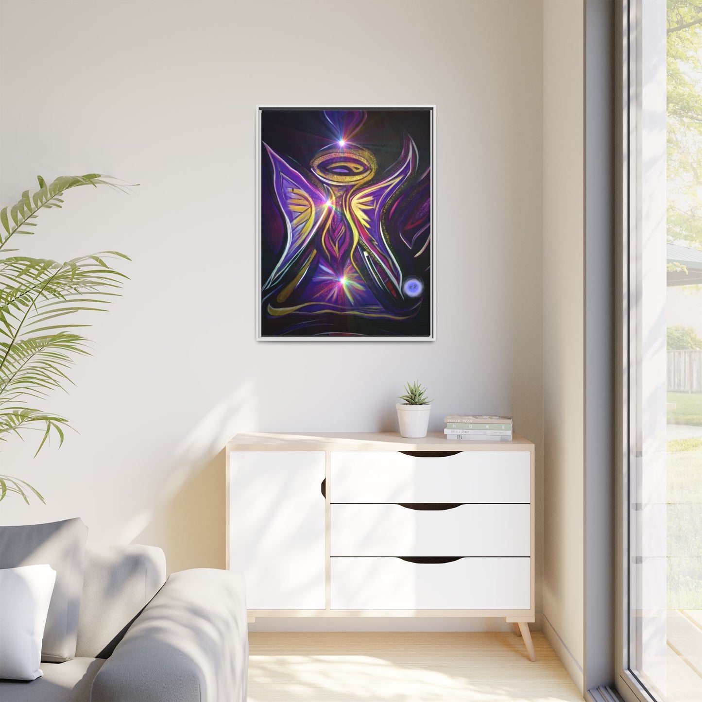 Radiant Angel Matte Canvas Framed | Spiritual Wall Art