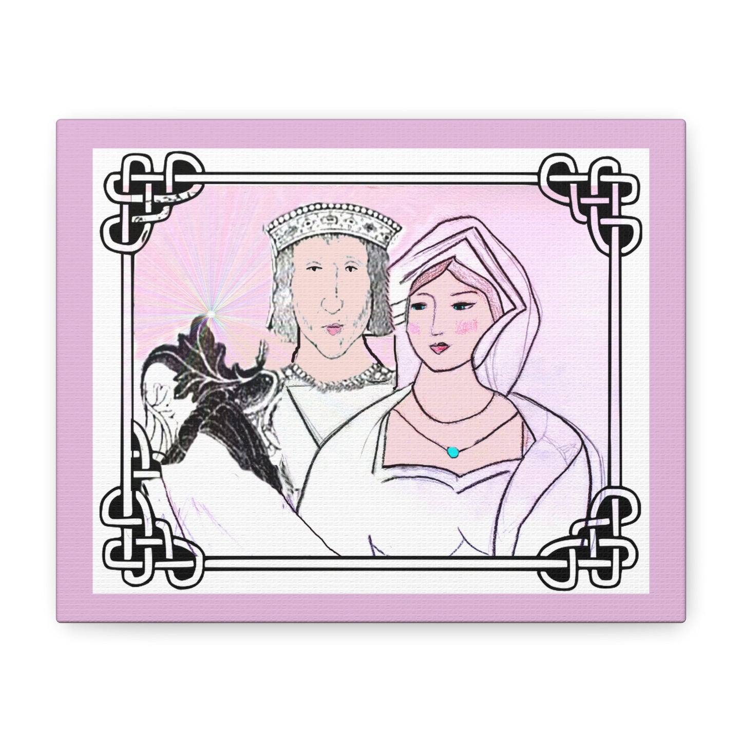 Sir Thomas & Lady Elizabeth Boleyn, Tudor art, Gallery Wrapped Canvas, multiple sizes