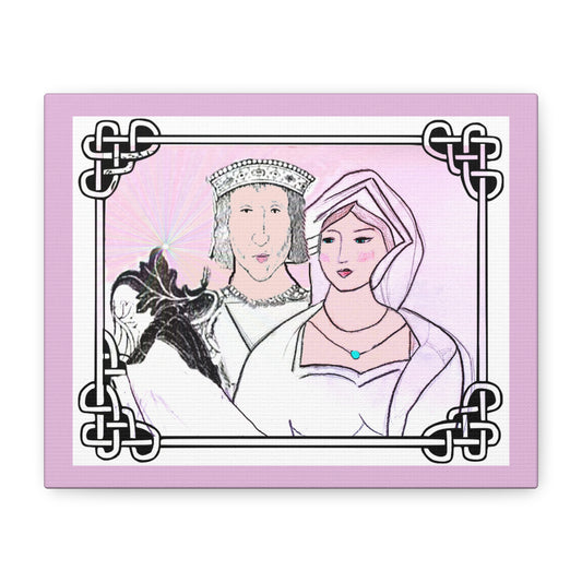 Sir Thomas & Lady Elizabeth Boleyn, Tudor art, Gallery Wrapped Canvas, multiple sizes