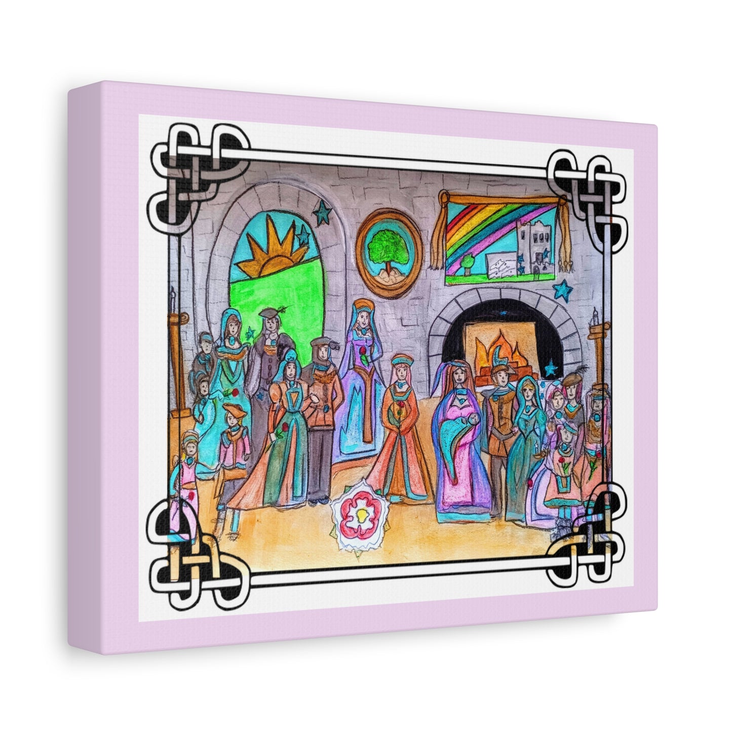 Queen Anne Boleyn, Queen Elizabeth the I and the Boleyn family Illustration Canvas