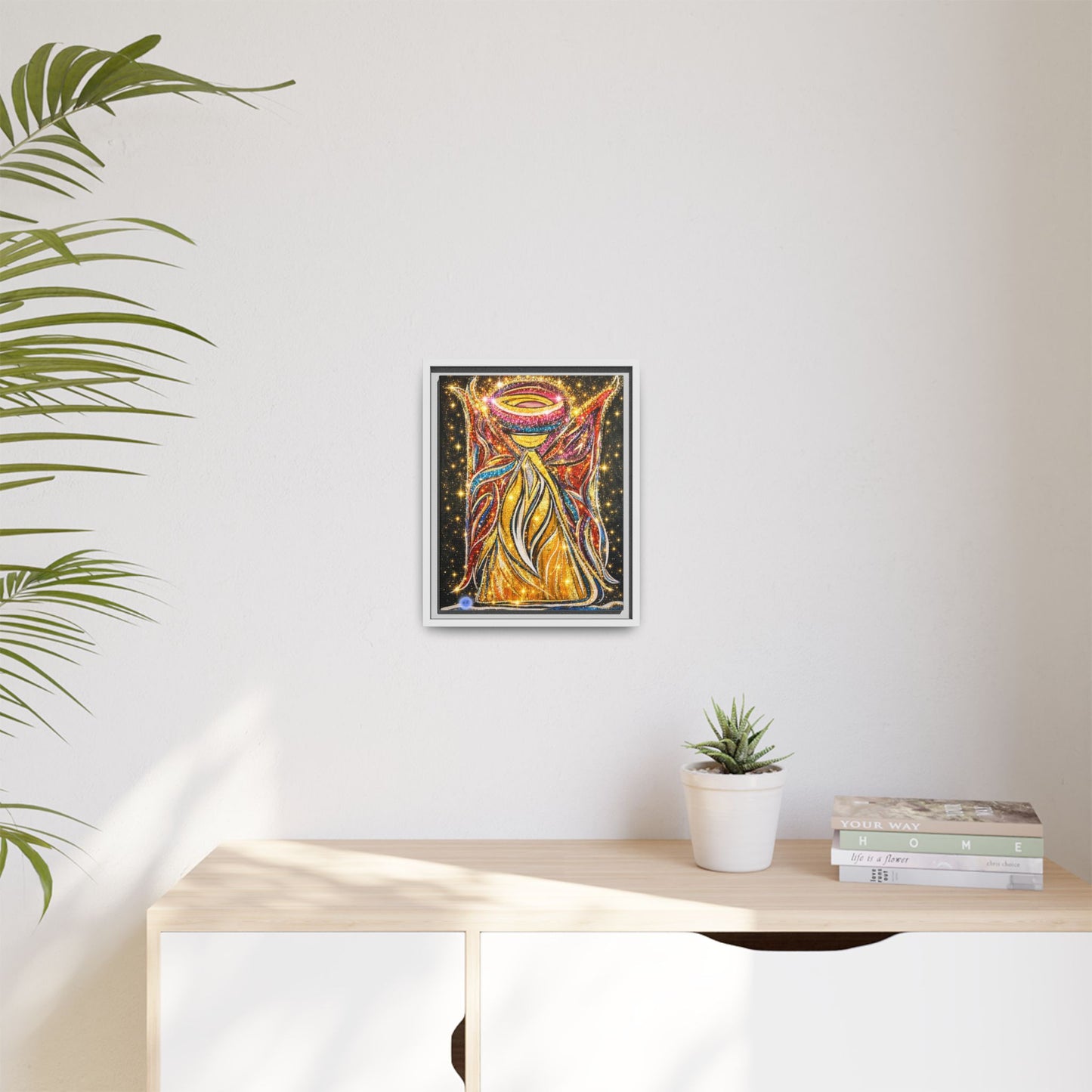 Golden Angel Abstract Painting Matte Canvas