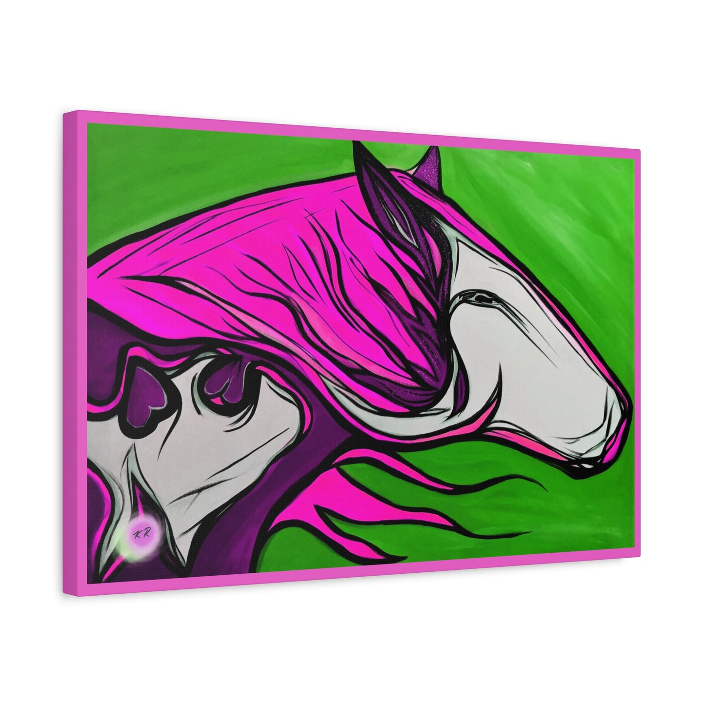 Pink Mane Horse Matte Canvas | Stretched 1.25"