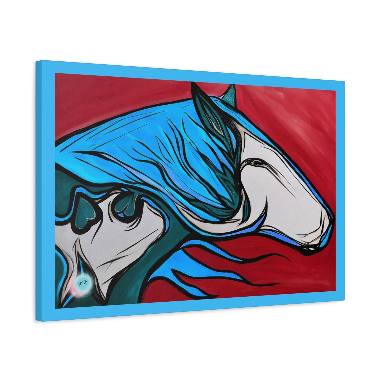 Blue Mane Paint Horse Gallery Wrapped Canvas, multiple sizes available