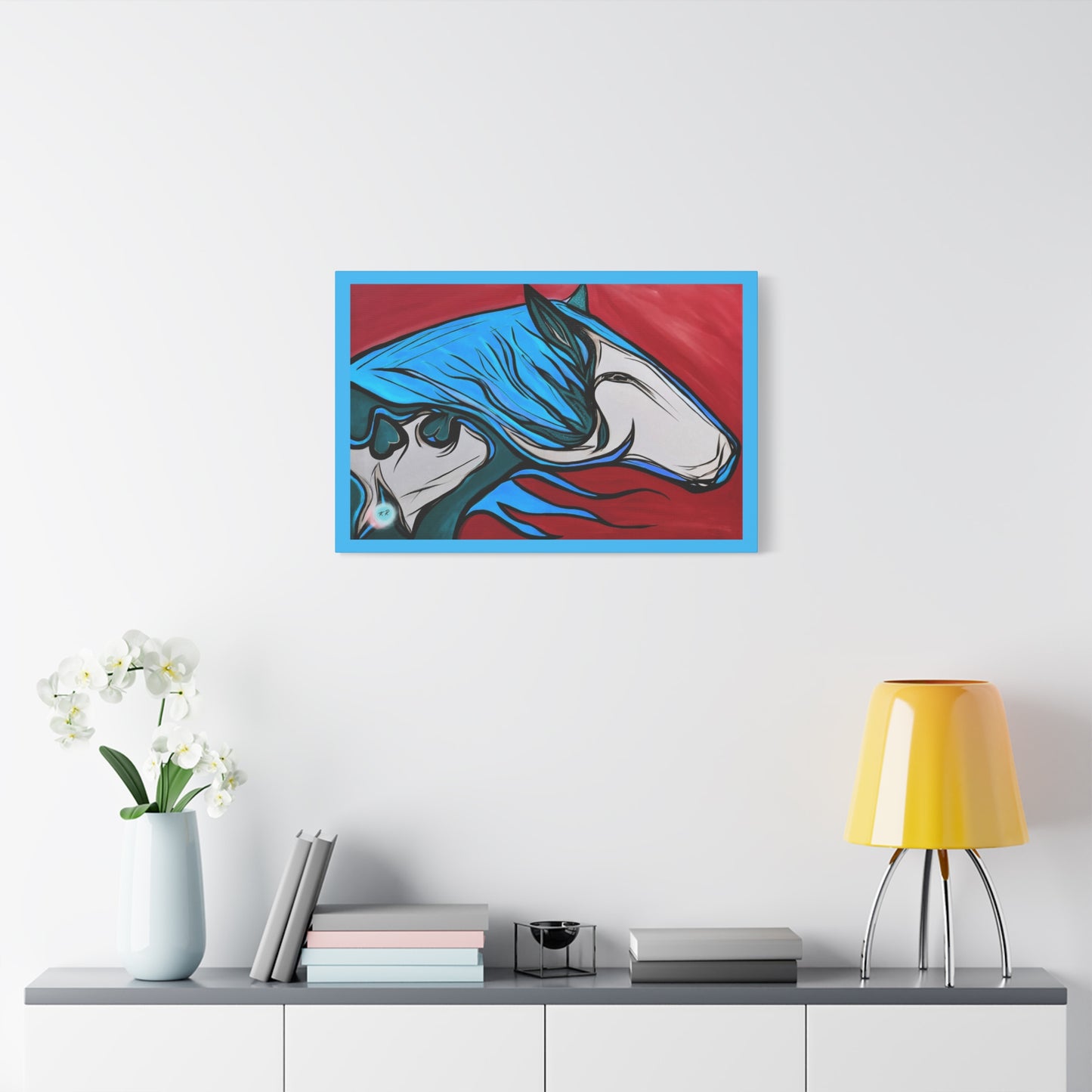 Blue Mane Paint Horse Gallery Wrapped Canvas, multiple sizes available