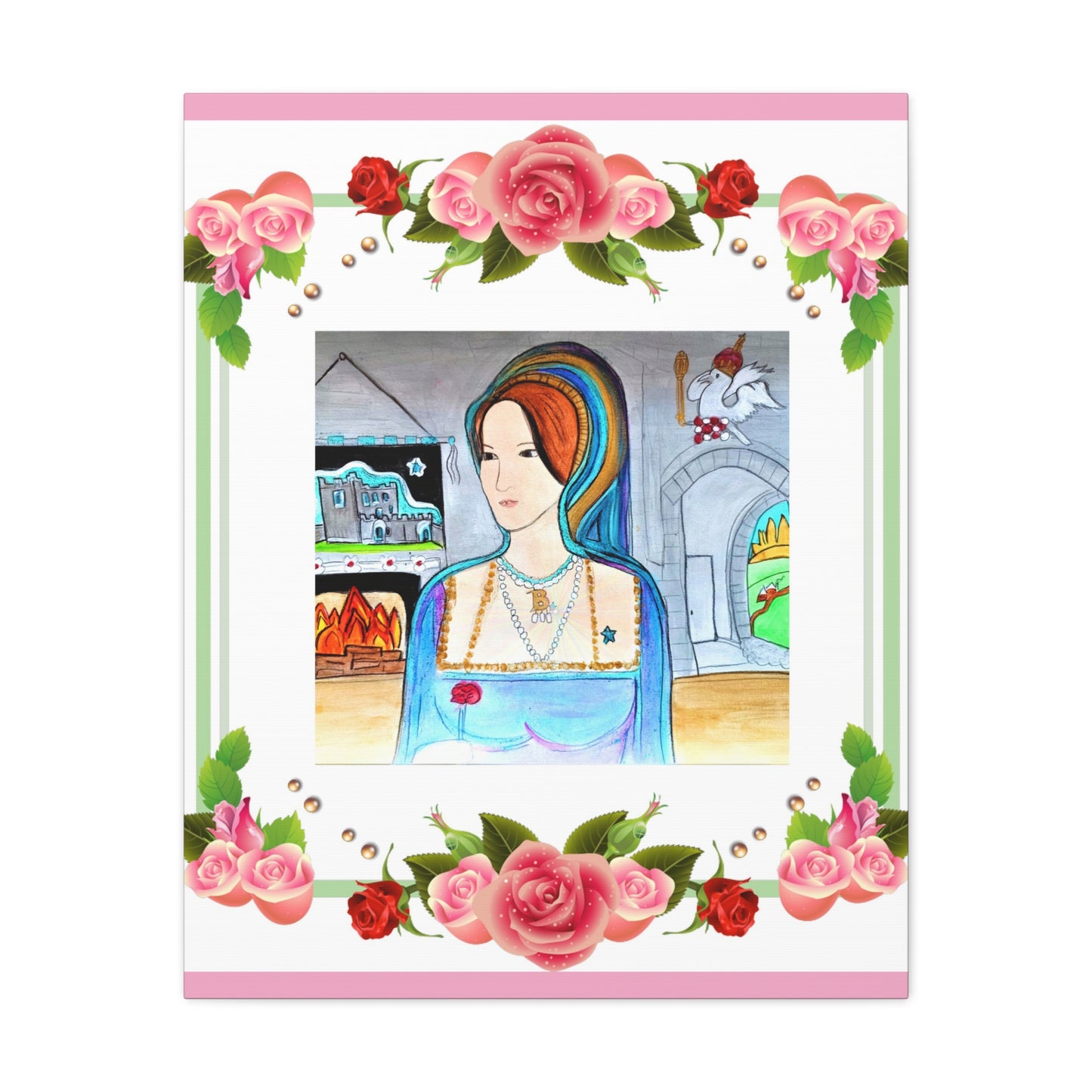 Queen Anne Boleyn Lady Portrait ~ Art Gallery Wrapped Canvas