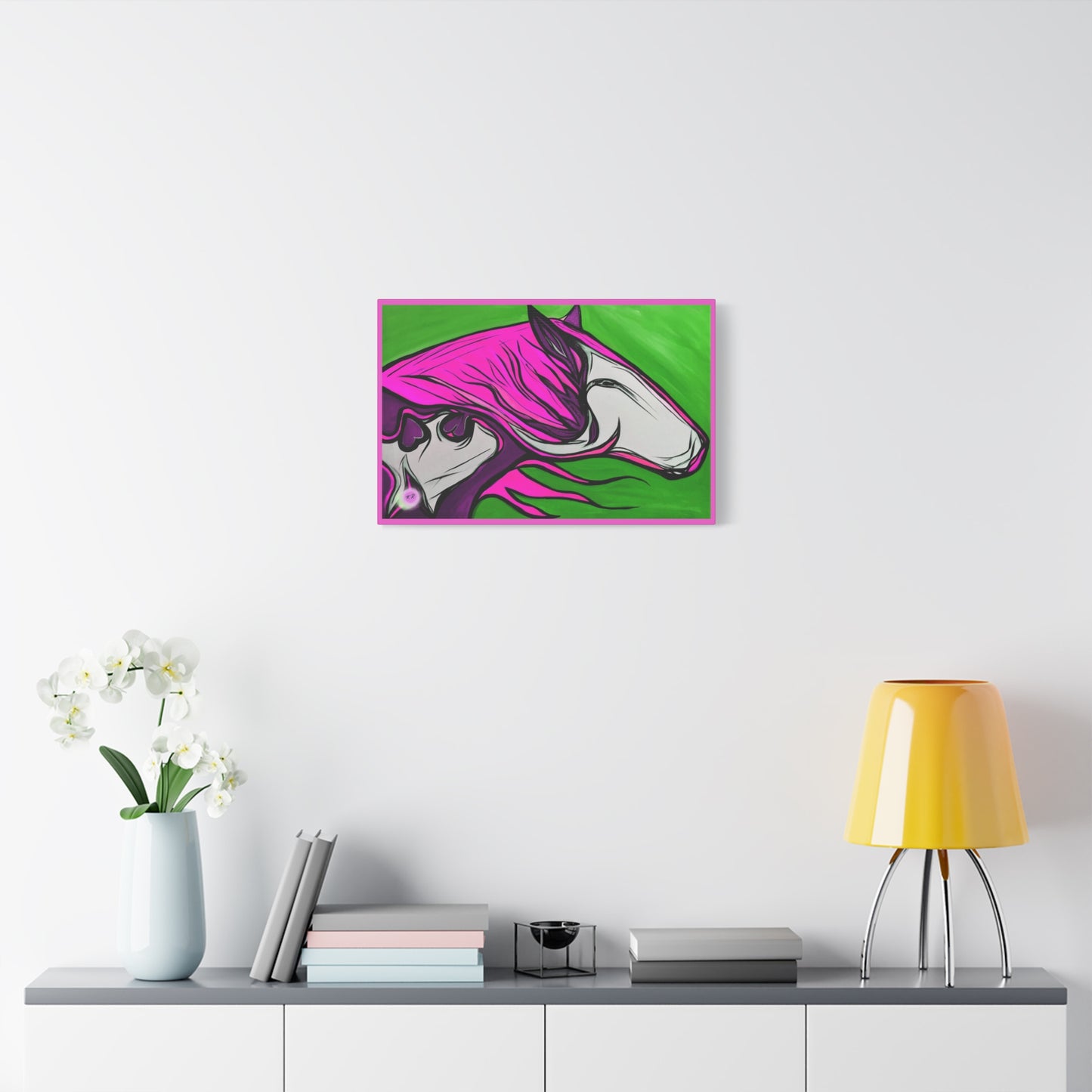 Pink Mane Horse Matte Canvas | Stretched 1.25"