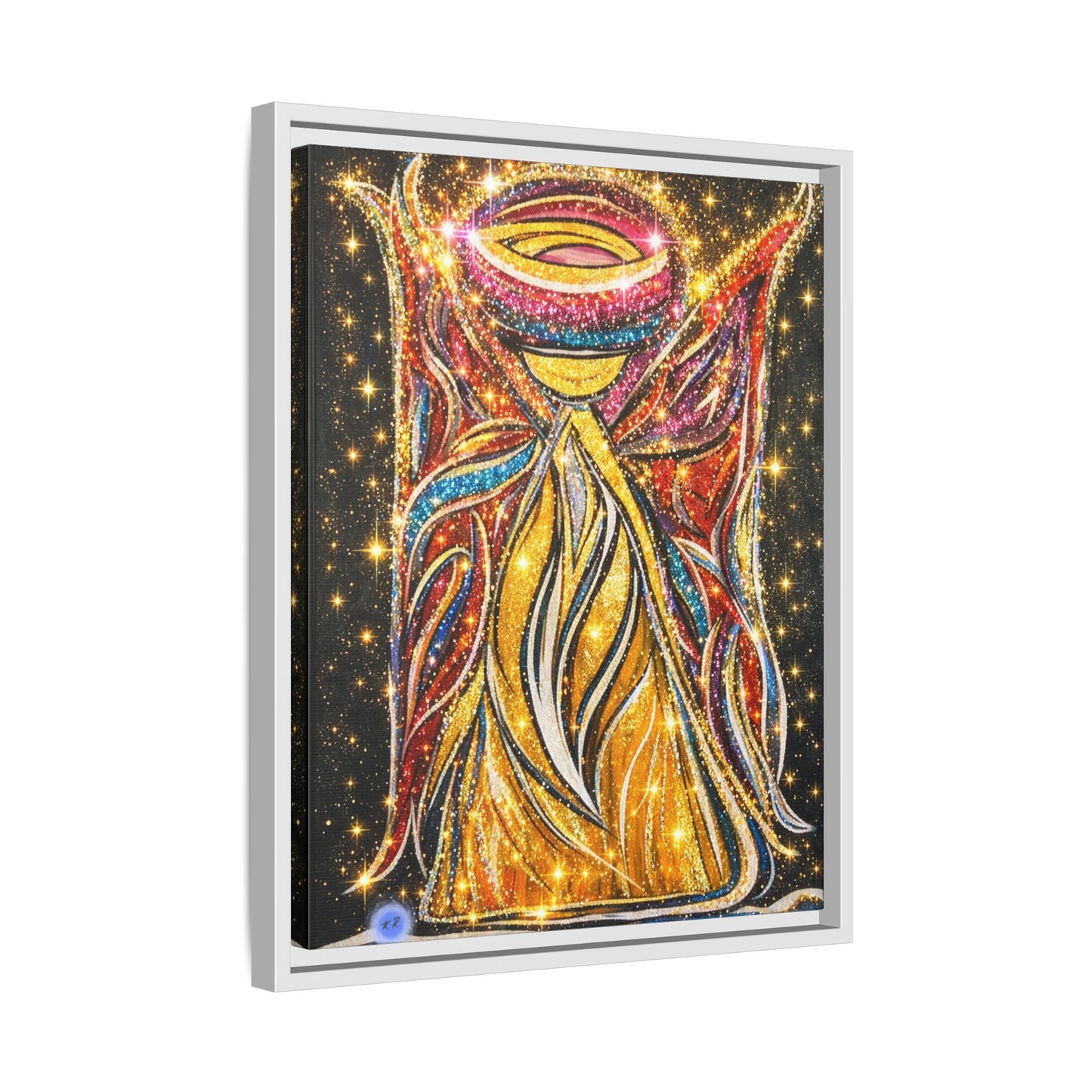 Golden Angel Abstract Painting Matte Canvas