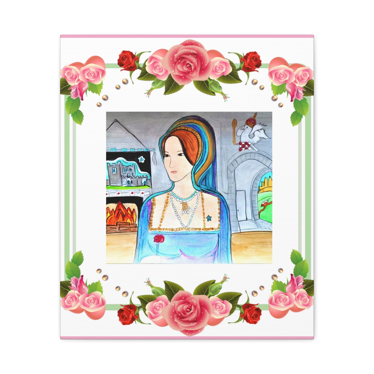 Queen Anne Boleyn Lady Portrait ~ Art Gallery Wrapped Canvas