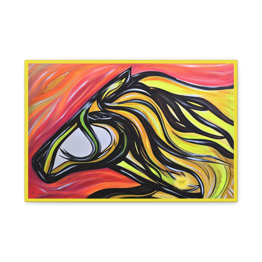 Horse Lover Wall Art, Equine Canvas Print Animal Decor Colorful Horses