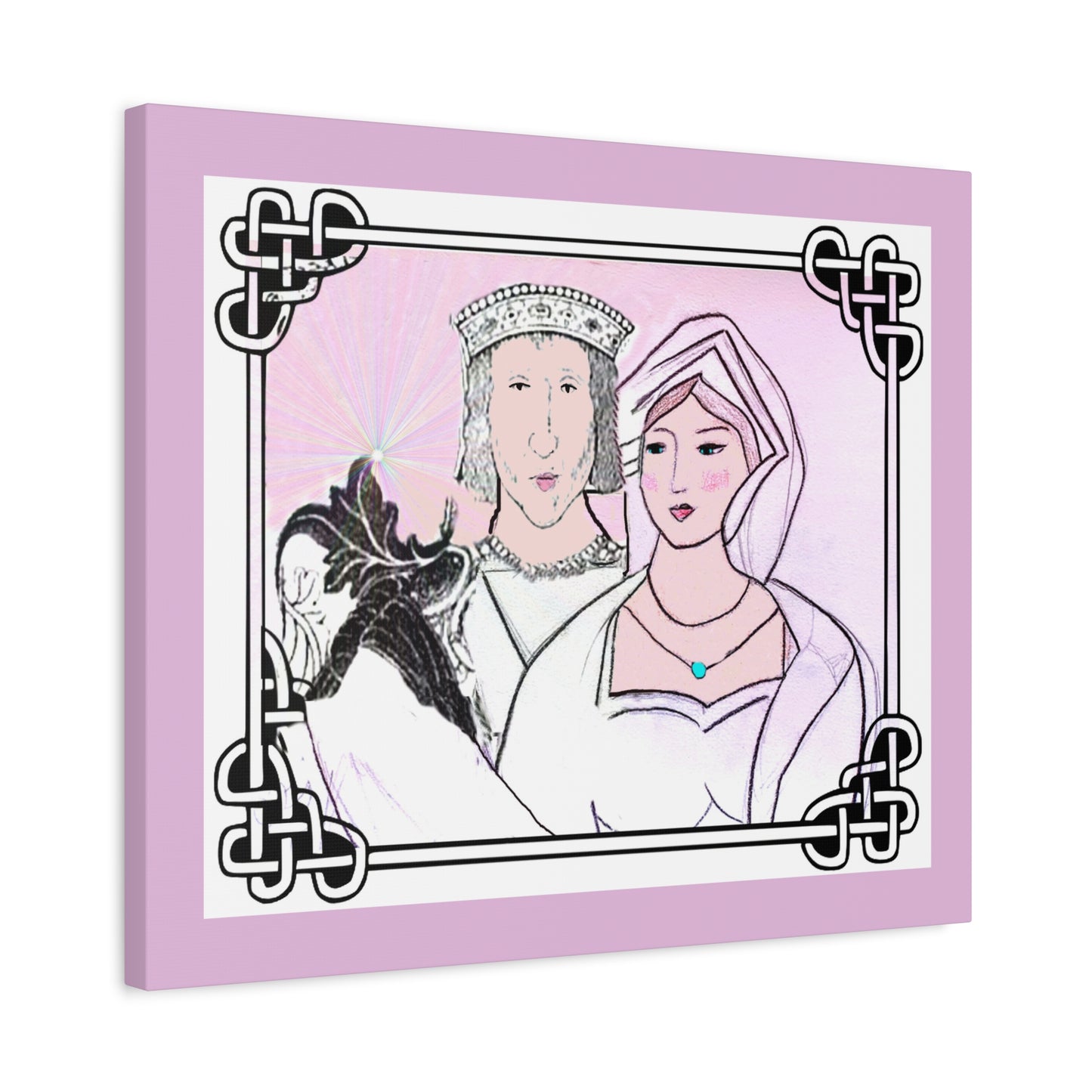 Sir Thomas & Lady Elizabeth Boleyn, Tudor art, Gallery Wrapped Canvas, multiple sizes