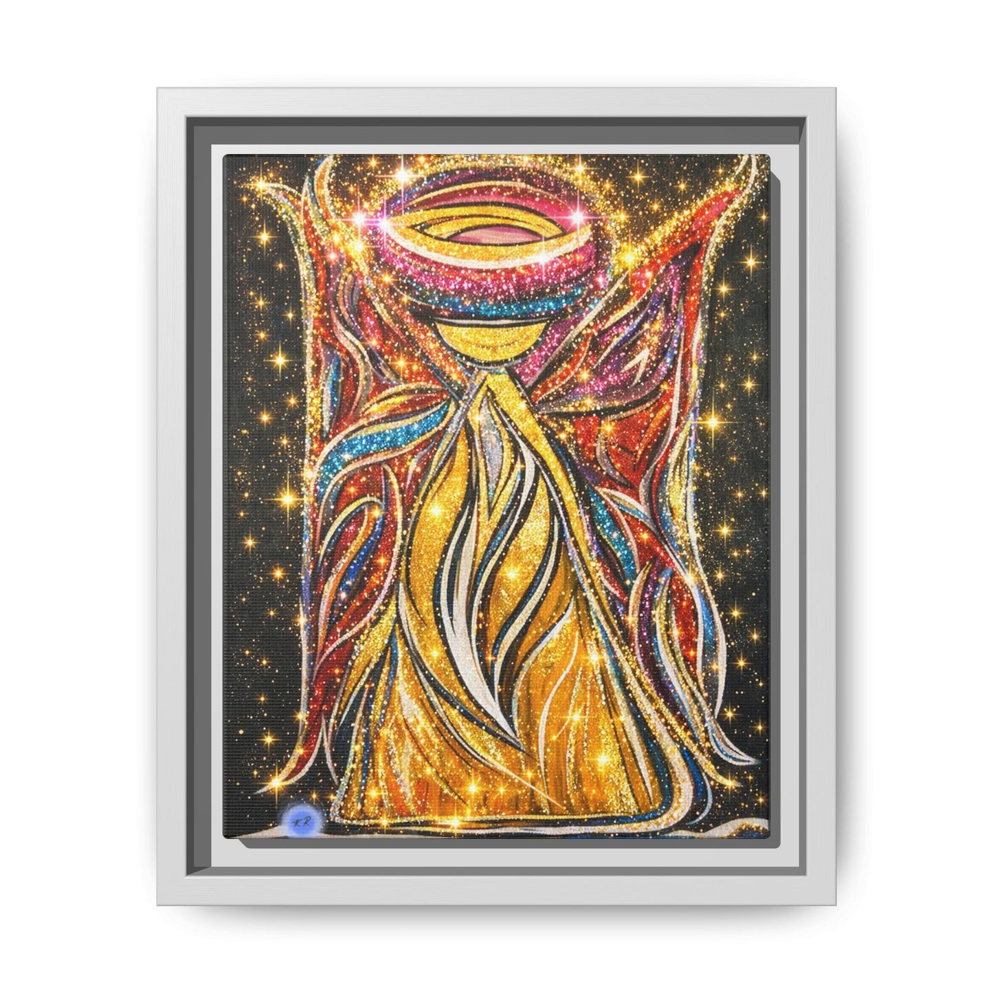 Golden Angel Abstract Painting Matte Canvas