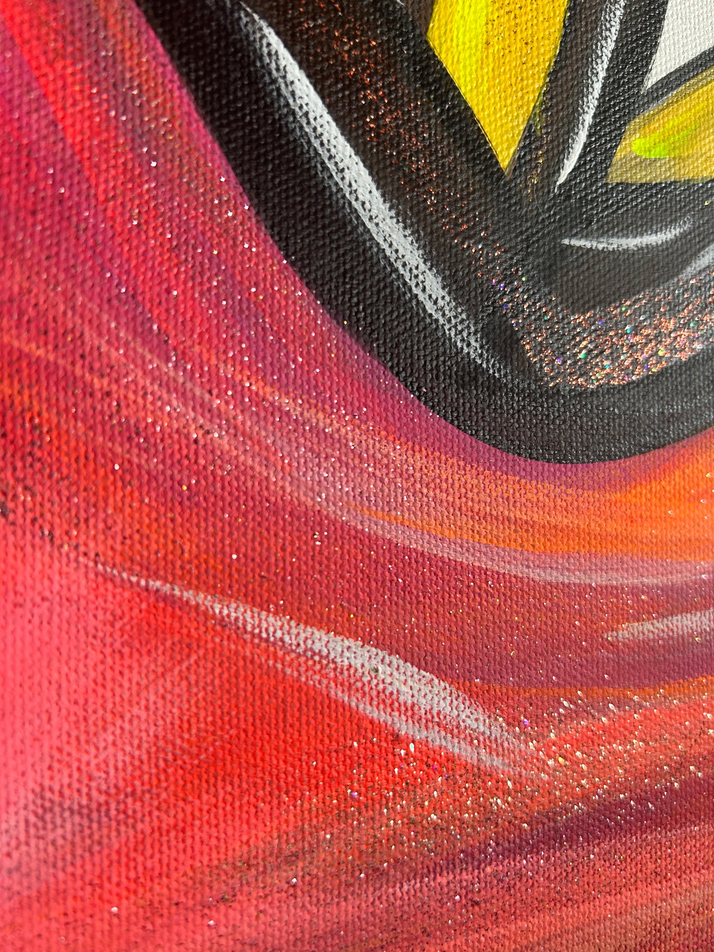 Yellow Horse original large 36 x 24-inches, acrylic art