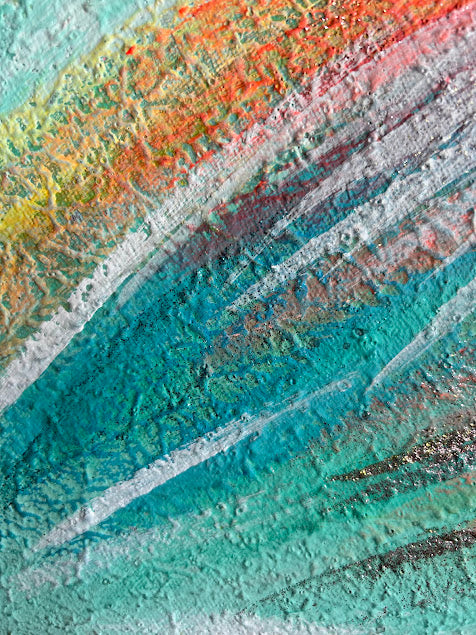 Textured Sparkling Art, Original acrylic painting, 24 x 30 inches, Shimmering subtle sparkle
