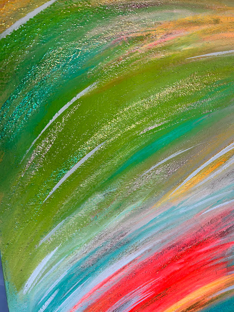 Textured Sparkling Art, Original acrylic painting, 24 x 30 inches, Shimmering subtle sparkle