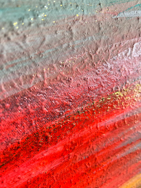 Textured Sparkling Art, Original acrylic painting, 24 x 30 inches, Shimmering subtle sparkle